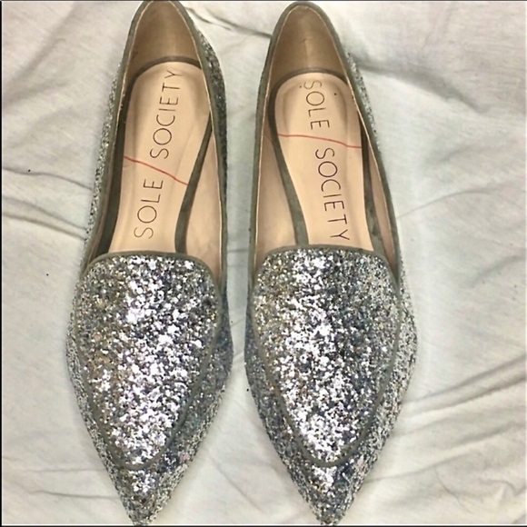 SOLE SOCIETY Cammila Silver "HiFive Glitter" - Picture 8 of 8